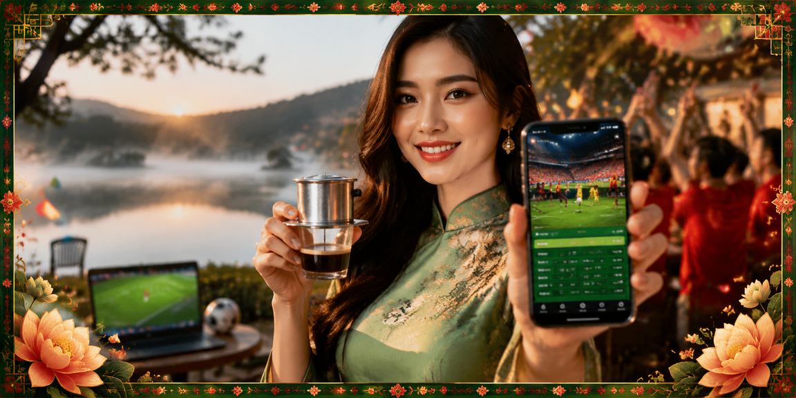 Người dùng Đà Lạt thưởng thức cà phê buổi sáng và kiểm tra giao dịch tài chính trên 657