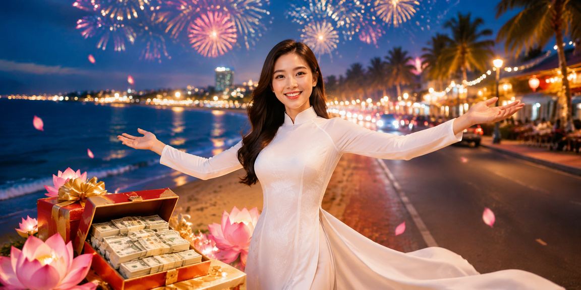 Không khí giải trí casino và thể thao tại Mũi Né với trang phục áo dài truyền thống